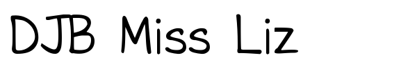 DJB Miss Liz font preview